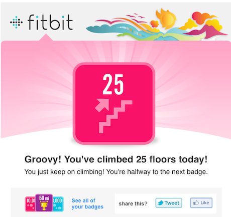 New badge achieved email.